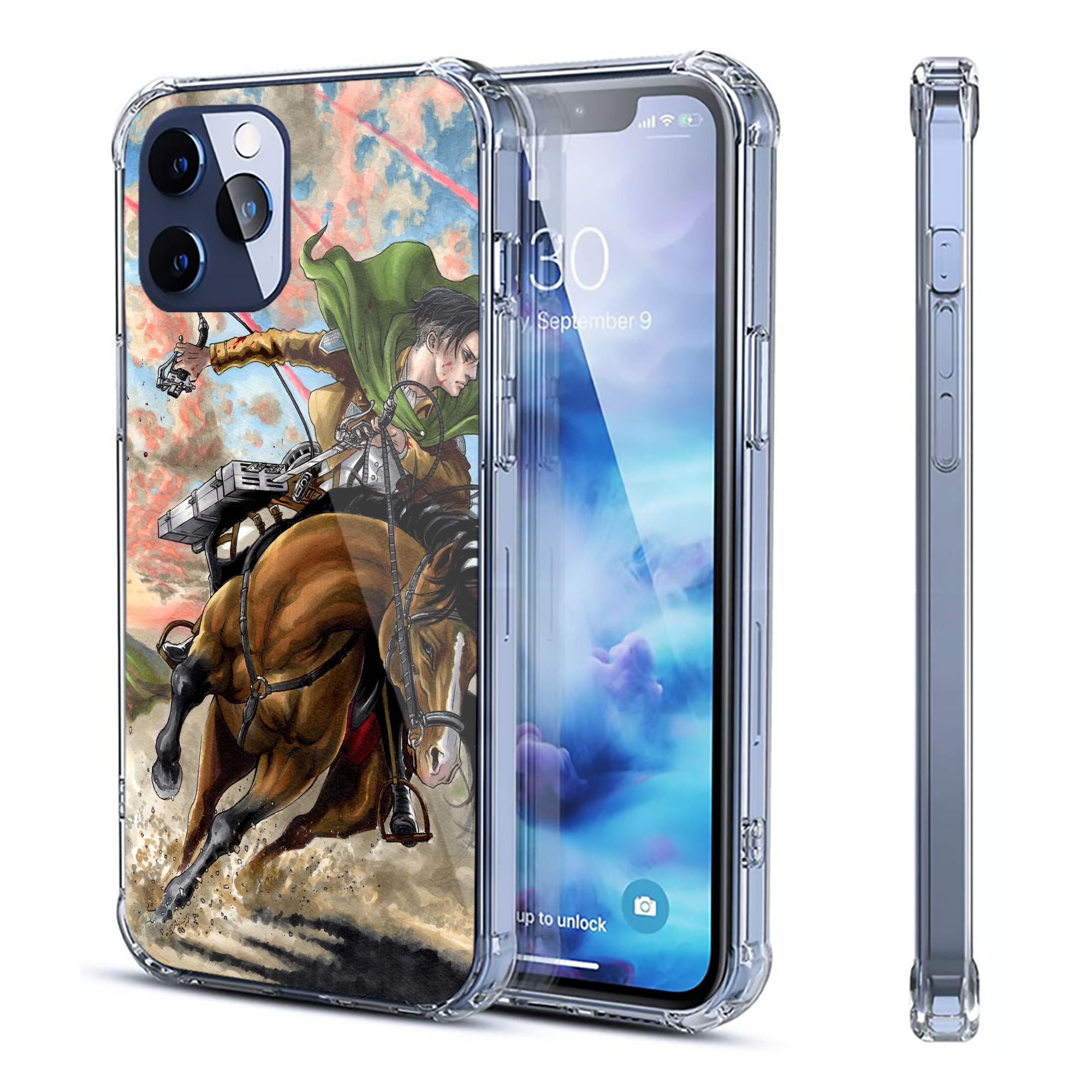 （画像用） 進撃の巨人 Attack on Titan 【iPhone 12シリーズ対応】透明スマホケース（クリアソフトケース）